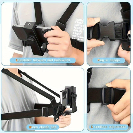 Phone Chest Mount Harness  Adjustable POV Camera Strap System - Product detail 5