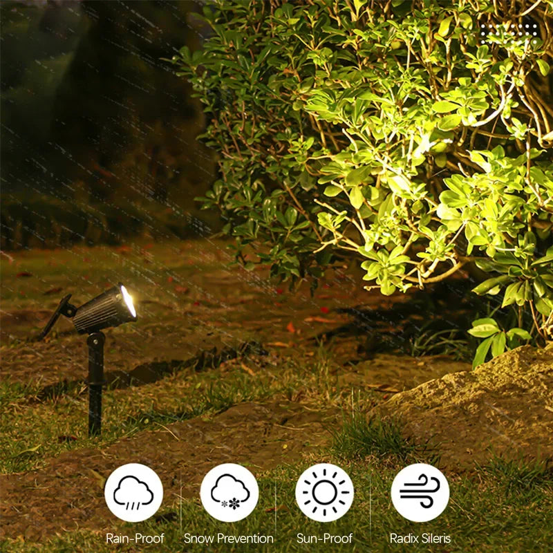 Solar Garden Spotlight  9-Color LED Adjustable Landscape Light - Detailed view
