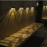 Solar Garden Wall Light  Geometric Pattern Shadow Cast - Product example