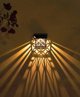 Solar Garden Wall Light  Geometric Pattern Shadow Cast - Product detail 4