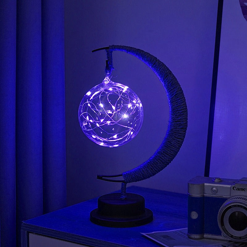 Moon Table Lamp  Glass Globe LED String Light - Product detail 8