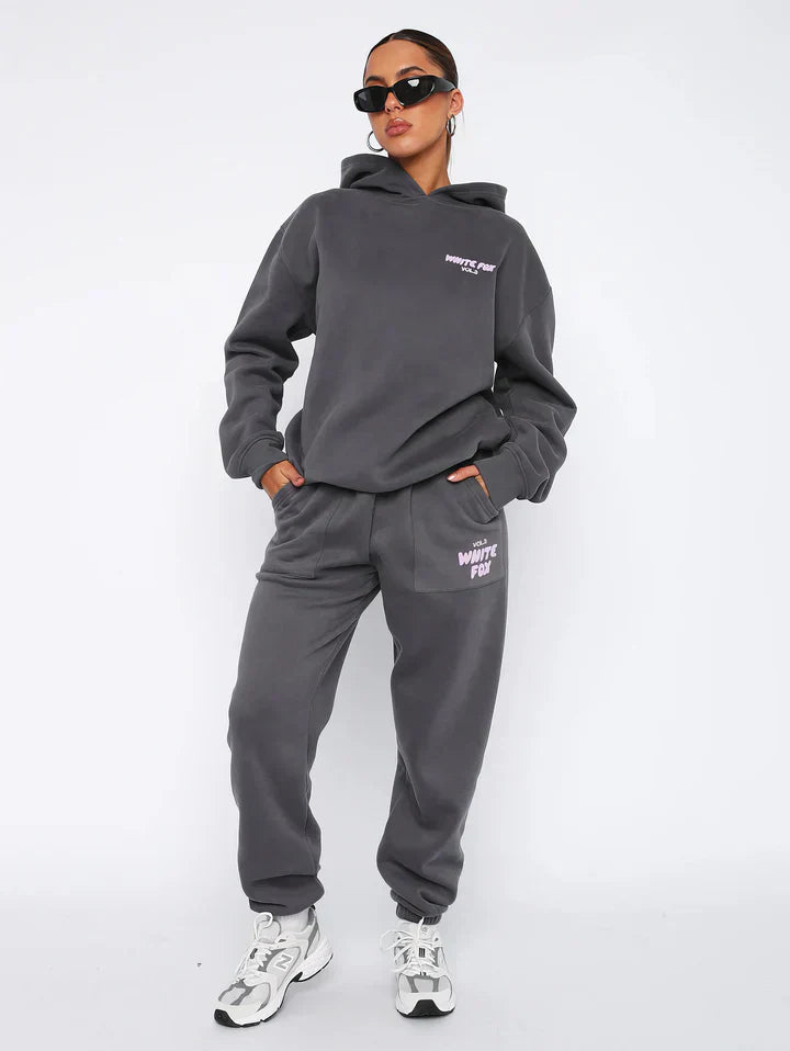 Womens Lounge Set  Pink Cotton Blend Hoodie and Joggers - Product detail 14