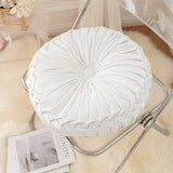 Round Velvet Cushion  Pleated Design with Center Button - Product detail 8
