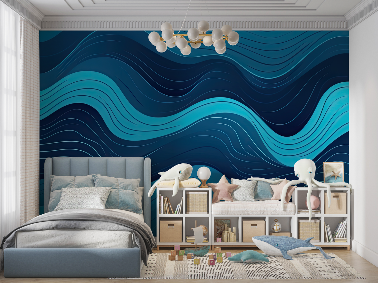 Superhero Mural Wallpaper | Dynamic Comic Book Action Scene