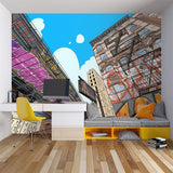 Urban Mural Wallpaper | Street Art Comic Style Design
