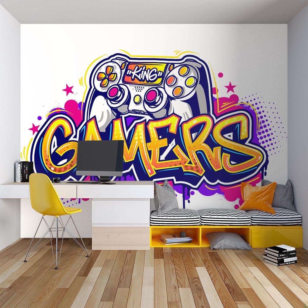 Gaming Mural Wallpaper | Street Art Controller Design