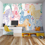 Safari Tapete | Buntes Zebra-Muster