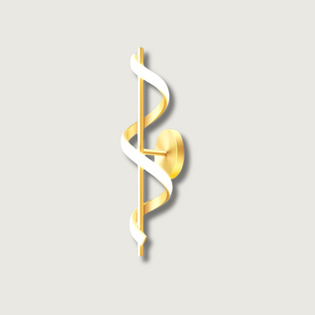 Modern Spiral Wall Light  Gold White LED Design - Product showcase