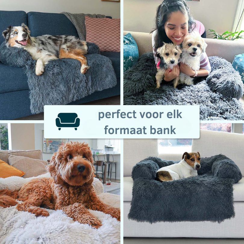 Plush Pet Furniture Protector  Water-Repellent Vegan Fur Bed - Product detail 6