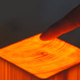 Modern LED Table Lamp  Wood Grain Touch Control Design - Detailed view