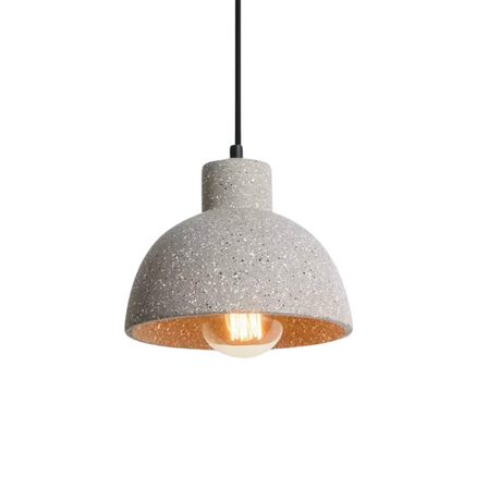 Industrial Cement Pendant Light  Minimalist Gray Shade With Brass Fitting - Product detail 15
