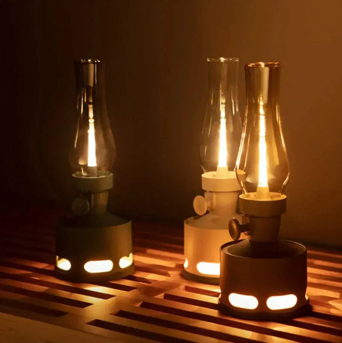 Vintage LED Lantern  Rechargeable Glass Ambient Light - Product detail 24