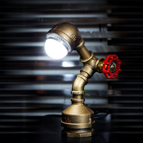 Industrial Table Lamp  Brass Pipe Design With Rotating Switch - Product detail 4