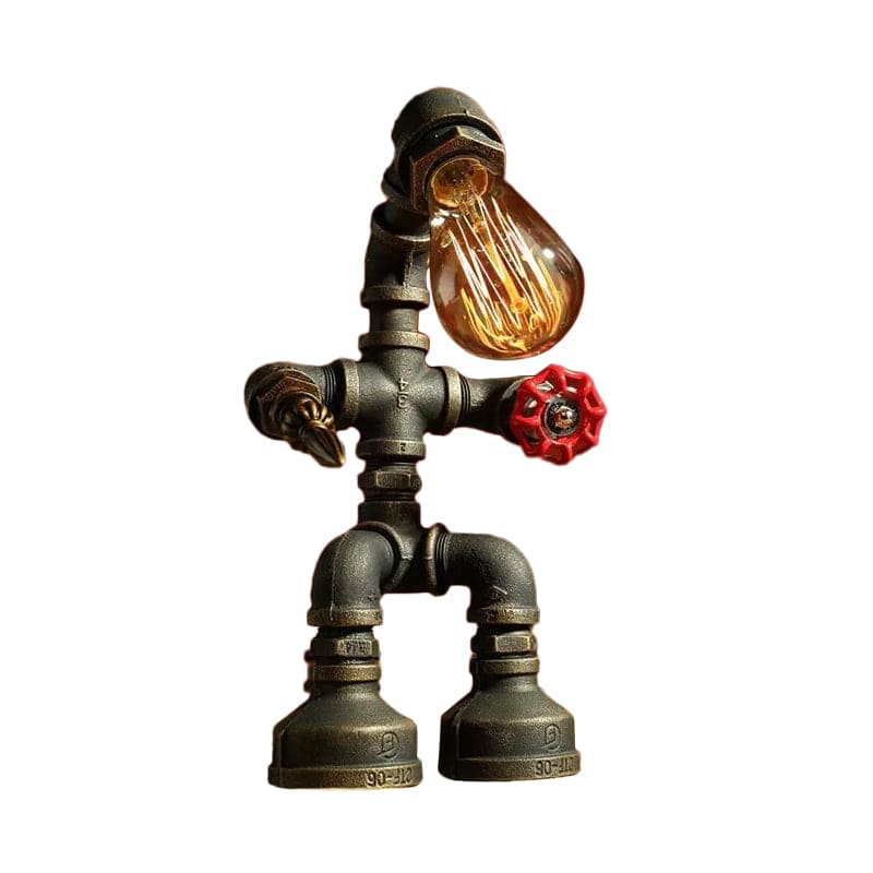 Industrial Robot Table Lamp  Steampunk Pipe Design - Product detail 17