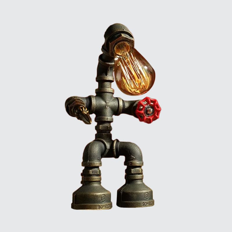 Industrial Robot Table Lamp  Steampunk Pipe Design - Product detail 21