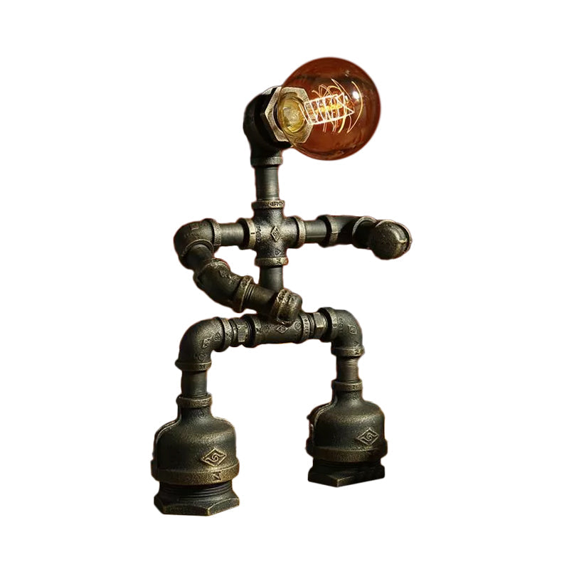 Industrial Robot Table Lamp  Steampunk Pipe Design - Product detail 12