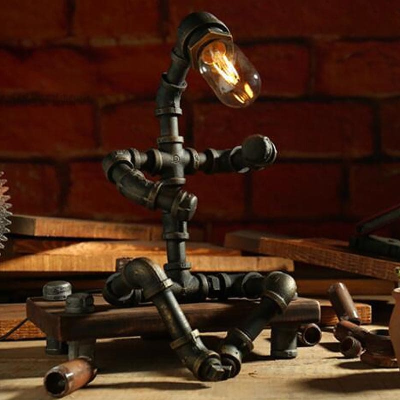 Industrial Robot Table Lamp  Steampunk Pipe Design - Product detail 22