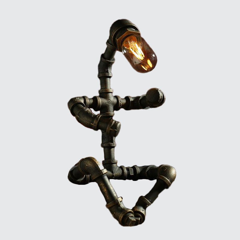 Industrial Robot Table Lamp  Steampunk Pipe Design - Product detail 7