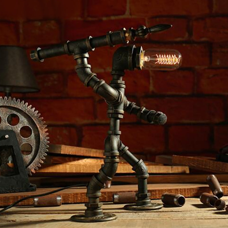 Industrial Robot Table Lamp  Steampunk Pipe Design - Product detail 26