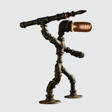 Industrial Robot Table Lamp  Steampunk Pipe Design - Product detail 6