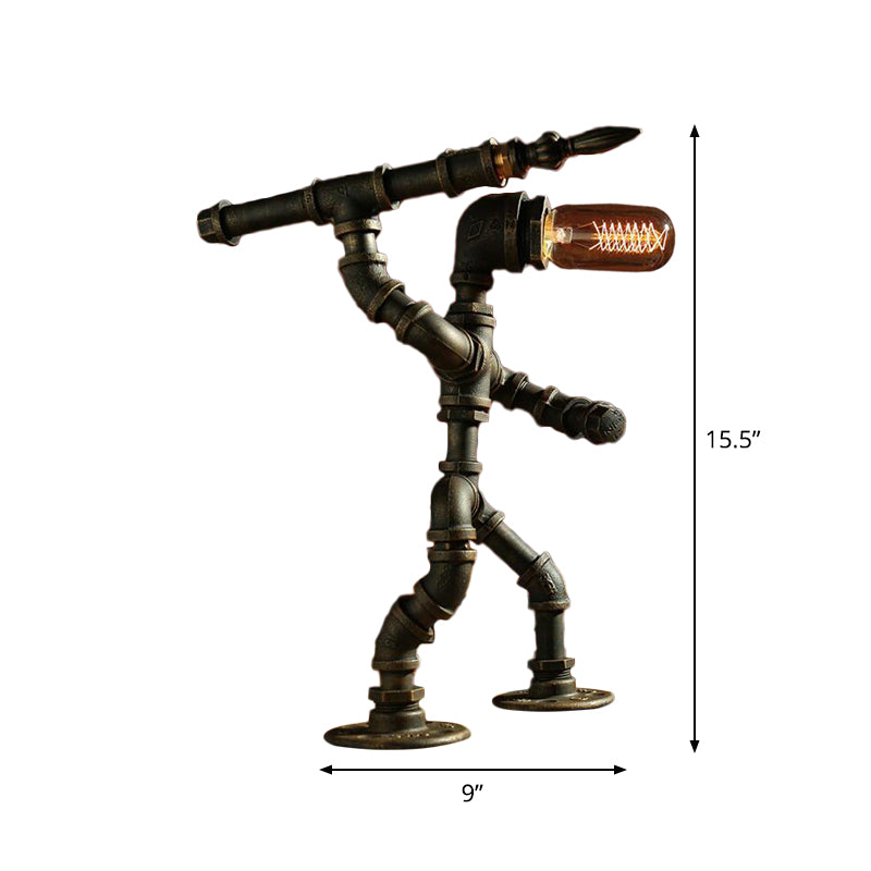 Industrial Robot Table Lamp  Steampunk Pipe Design - Product detail 13