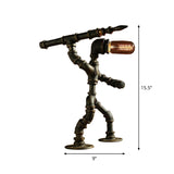 Industrial Robot Table Lamp  Steampunk Pipe Design - Product detail 13