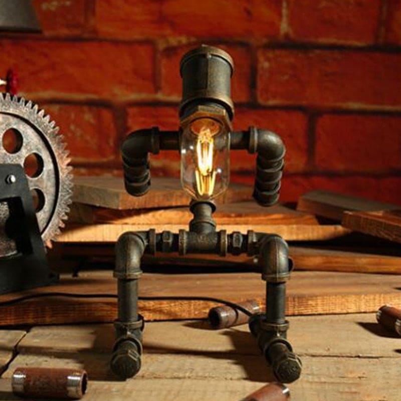 Industrial Robot Table Lamp  Steampunk Pipe Design - Product detail 25