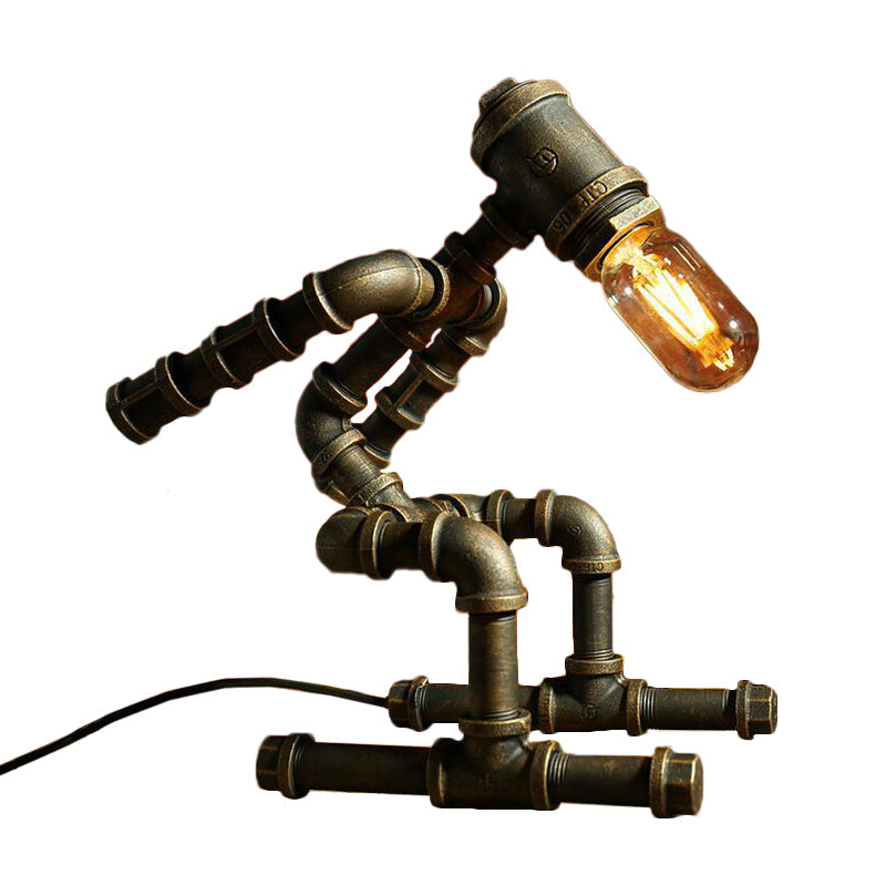 Industrial Robot Table Lamp  Steampunk Pipe Design - Product detail 8
