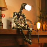 Industrial Robot Table Lamp  Steampunk Pipe Design - Product detail 23