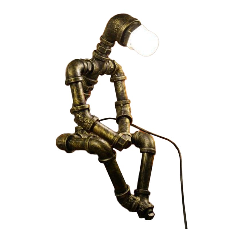 Industrial Robot Table Lamp  Steampunk Pipe Design - Product detail 16
