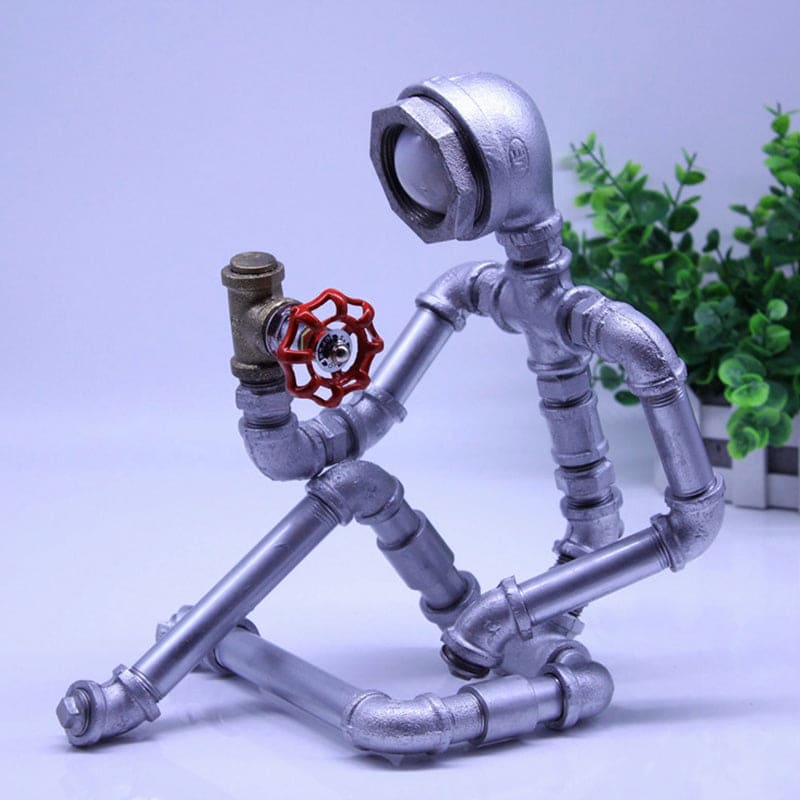 Industrial Pipe Table Lamp  Steampunk LED Design - Product detail 7