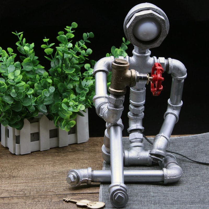 Industrial Pipe Table Lamp  Steampunk LED Design - Product detail 6