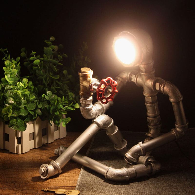 Industrial Pipe Table Lamp  Steampunk LED Design - Product detail 8