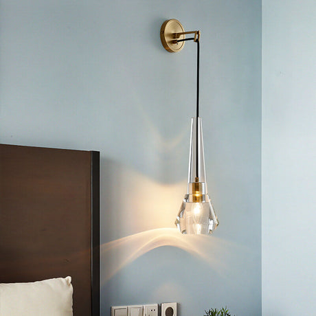 Modern Crystal Wall Lamp  Geometric Glass Design - Product showcase