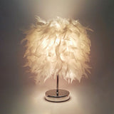 Feather Table Lamp  White Globe Design - Product example