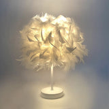 Feather Table Lamp  White Globe Design - Product detail 4