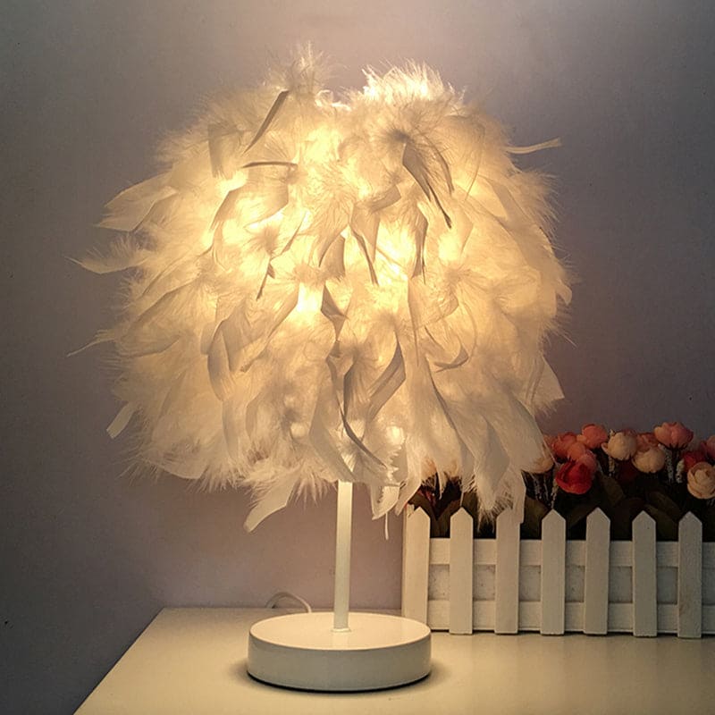 Feather Table Lamp  White Globe Design - Product detail 9