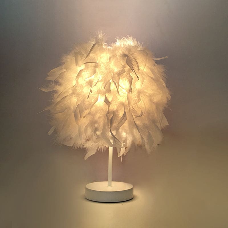 Feather Table Lamp  White Globe Design - Product detail 5