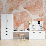 Floral Mural Wallpaper | Large Scale Terracotta Petals