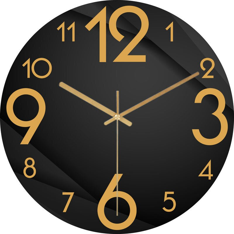Modern Wall Clock  Neon Numbers Blue Marble Design - Product detail 17