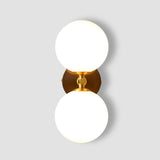 Modern Dual Globe Wall Light  Brass Finish Sconce - Product showcase