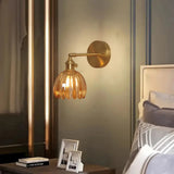 Art Deco Wall Sconce  Amber Glass Tulip Shade - Product detail 7
