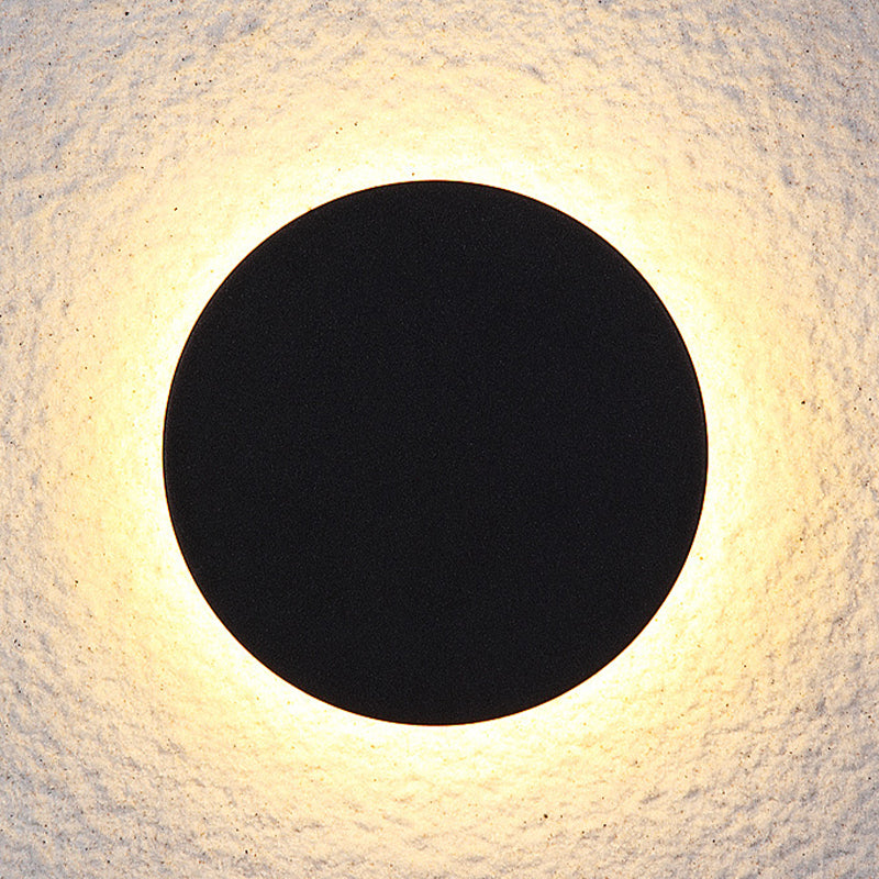 Modern LED Wall Light  Black Round Eclipse Design - Product example