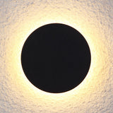 Modern LED Wall Light  Black Round Eclipse Design - Product example