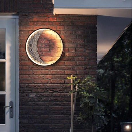 Moon Phase Wall Light  LED Outdoor Waterproof Sconce - Product showcase