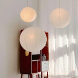 Japanese Paper Pendant Light  Mulberry Round Lantern - Detailed view