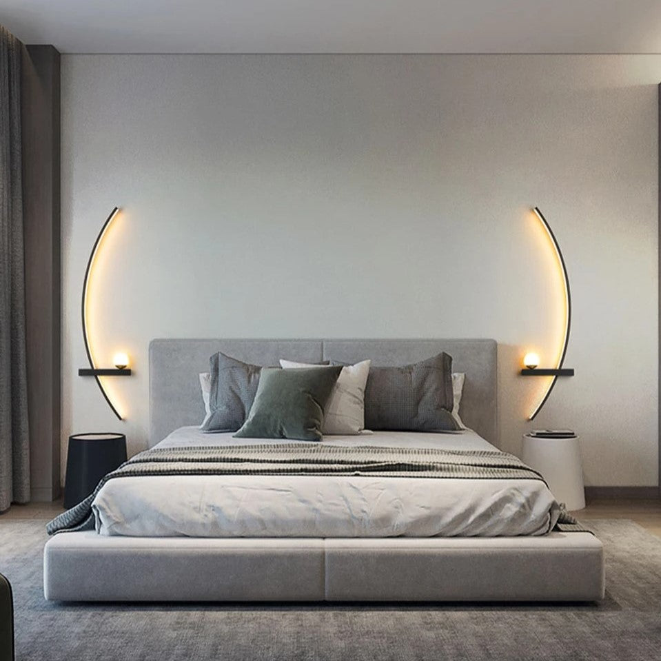 Curved LED Wall Lamp  Modern Minimalist Design - Product example