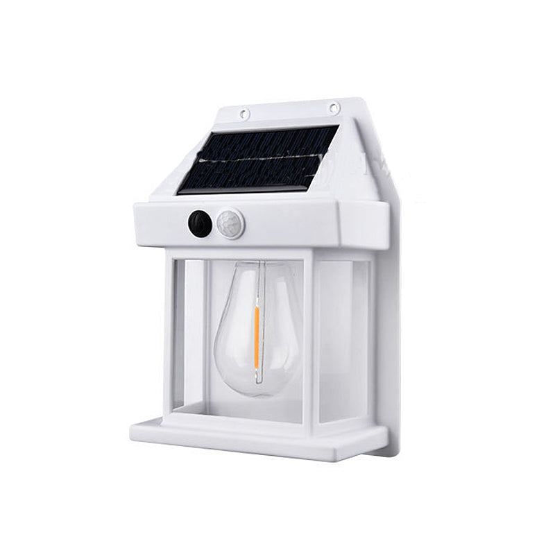 Solar Motion Sensor Wall Light  Modern Black Lantern Design - Product detail 8
