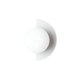 Modern Circular Wall Light  Minimalist White LED Sconce - Detailed view