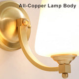 Modern Glass Wall Light  Frosted Shade With Gold Mounting - Product detail 4